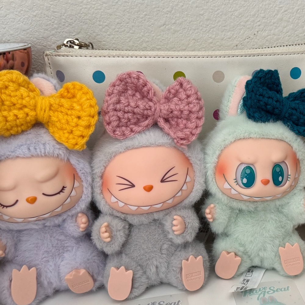 3 pack Handmade Cute Bows for Labubu